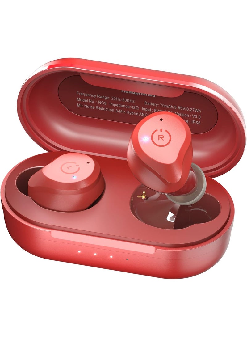 TOZO NC9 Hybrid Active Noise Cancelling Wireless Earbuds, in Ear Headphones IPX6 Waterproof Bluetooth 5.3 Stereo Earphones, Immersive Sound Premium Deep Bass Headset - Image 1